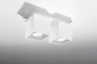 Lampy sufitowe - Sollux Lighting Plafon QUAD 2 biały - miniaturka - grafika 1