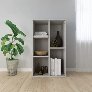 vidaXL vidaXL Regał na książki/szafka, betonowy szary, 45x25x80 cm - Regały - miniaturka - grafika 1