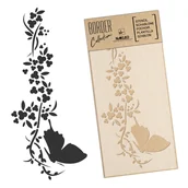 Szablony malarskie - Nakleo szablon malarski wielokrotny // KWIATOWY MOTYL - Rozmiar M (21x45 cm) - miniaturka - grafika 1