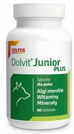 Suplementy i witaminy dla psów - DOLFOS Junior Plus - witaminowo-mineralny suplement diety dla szczeniąt i młodych psów - miniaturka - grafika 1