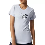 Koszulki i topy damskie - Koszulka New Balance WT21804SIY - fioletowa - miniaturka - grafika 1