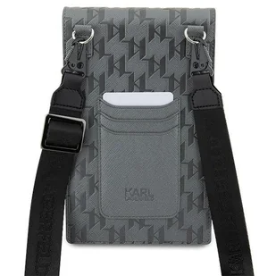 Karl Lagerfeld Torebka KLWBSAKHPKG srebrny/silver Saffiano Monogram Ikonik - Etui i futerały do telefonów - miniaturka - grafika 5