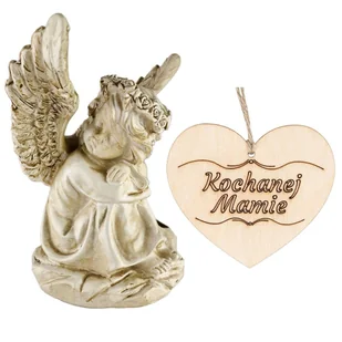 ZNICZ ANIOŁ STRÓŻ SOLARNY świecąca korona do ogrodu lub na grób MAMY 16 CM - Lampiony i znicze - miniaturka - grafika 1