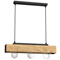Lampy sufitowe - Lampa wisząca z drewnianymi listwami LX 1636 z serii MILUZA - miniaturka - grafika 1