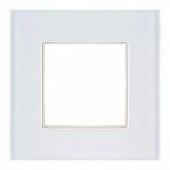 Klawisze i ramki - LEDart LUMENIX do gniazdka elektrycznego szklana Bianka pojedyncza - Biała RA-BIANKA-71 - miniaturka - grafika 1