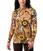 Bluzki damskie - KOSZULKA DAMSKA WRANGLER 112358244 MOCKNECK TEE MARBLE M - miniaturka - grafika 1