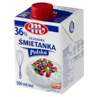 Mlekovita Śmietanka Polska UHT 36% 500 ml - Śmietana - miniaturka - grafika 1