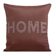 Poszewki na poduszki - Euro Firany Poszewka Cyrkonia Cekin Home1 40 x 40 Brązowy 1219293 - miniaturka - grafika 1