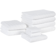 Ręczniki - Komplet 9 ręczników bawełnianych frotte biały MITIARO Lumarko - miniaturka - grafika 1