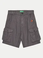 Spodenki damskie - United Colors Of Benetton Szorty materiałowe 424RC902X Szary Regular Fit - miniaturka - grafika 1