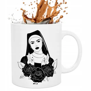 KUBEK BIAŁY ZAKONICA RÓŻE 330ML MODNE WZORY - Kubki - miniaturka - grafika 1