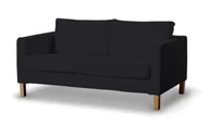 Pokrowce na meble - Dekoria pl pl Pokrowiec na sofę Karlstad 2-osobową nierozkładaną krótki czarny 165 x 89 x 64 cm Etna 617-705-00 - miniaturka - grafika 1