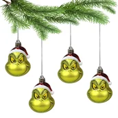 Bombki - The Grinch Zestaw bombek świątecznych, ozdoby choinkowe, plastikowe 4 sztuki - miniaturka - grafika 1