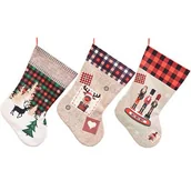 Ozdoby bożonarodzeniowe - Skarpeta świąteczna 46 cm mix - miniaturka - grafika 1