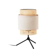 Lampy stojące - Lampka nocna z 20cm  ażurowym ratanowym kloszem TK 5577 z serii BOHO - miniaturka - grafika 1
