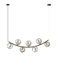 Lampy sufitowe - Ritz lampa wisząca 7xE14 czarna/grafitowa 1297/7 - miniaturka - grafika 1