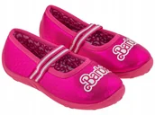 Kapcie damskie - Kapcie Papcie Baleriny przedszkolne z gumką błyszczące MATEL BARBIE r.25 - miniaturka - grafika 1