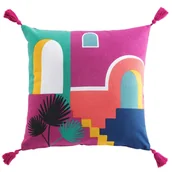 Poduszki dekoracyjne - Bawełniana poduszka ozdobna z nadrukiem SENORITA, 45 x 45 cm - miniaturka - grafika 1