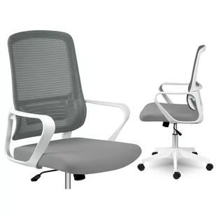 Fotel biurowy, krzesło biurowe Fotel biurowy z mikrosiatki Sofotel Wizo szaro-biały - Fotele i krzesła biurowe Fotel biurowy, krzesło biurowe Fotel biurowy z mikrosiatki Sofotel Wizo szaro-biały - Fotele i krzesła biurowe - miniaturka - grafika 2
