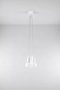 Sollux Lighting Lampa wisząca DIEGO 3 biała NICKEL - Lampy sufitowe - miniaturka - grafika 1