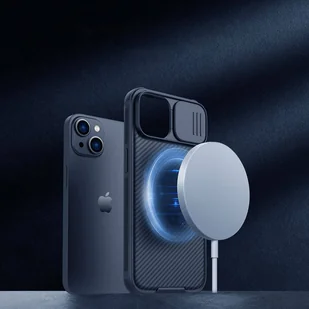 Nillkin CamShield Pro Magnetic Case etui iPhone 14 Plus pokrowiec osłona na aparat kamerę niebieski (z MagSafe) - Etui i futerały do telefonów - miniaturka - grafika 7