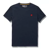 Koszulki męskie - Timberland Koszulka męska Ss Chest Tree Logo Jersey Slim Tee, 433 granatowy, XXL - miniaturka - grafika 1