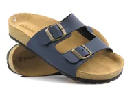 Klapki i japonki damskie - Klapki damskie z klamrami- INBLU Birich, granatowe - Inblu - miniaturka - grafika 1