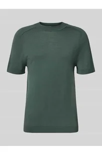 T-shirt o kroju regular fit z czystej wełny - Selected Homme - Koszulki męskie - miniaturka - grafika 1