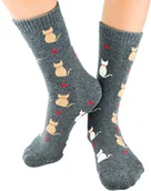 Skarpetki dla dzieci - Frotte skarpetki dziewczęce Noviti SF010-G-03 Pieski - miniaturka - grafika 1