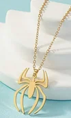 Łańcuszki - Naszyjnik łańcuszek spiderman pająk spider złoty prezent streetwear y2k - miniaturka - grafika 1