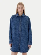 Sukienki - Tommy Jeans Sukienka jeansowa DW0DW22492 Niebieski Relaxed Fit - miniaturka - grafika 1
