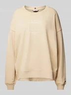 Bluzy damskie - Bluza oversized z okrągłym dekoltem - miniaturka - grafika 1