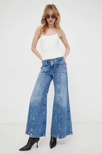 Spodnie damskie - Diesel jeansy damskie medium waist - grafika 1