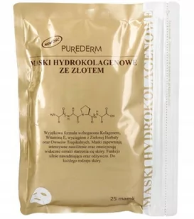 Purederm, Maska Hydrokolagenowa ze Złotem, 25szt - Maseczki do twarzy - miniaturka - grafika 1
