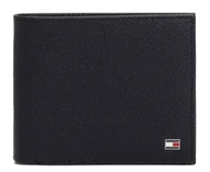 Portfele - TOMMY HILFIGER skórzany poziomy portfel męski ze skóry naturalnej czarny - miniaturka - grafika 1