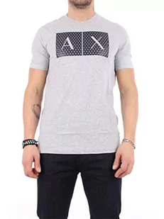 Armani Exchange Koszulka męska, szary, XXL - Koszulki męskie - miniaturka - grafika 1