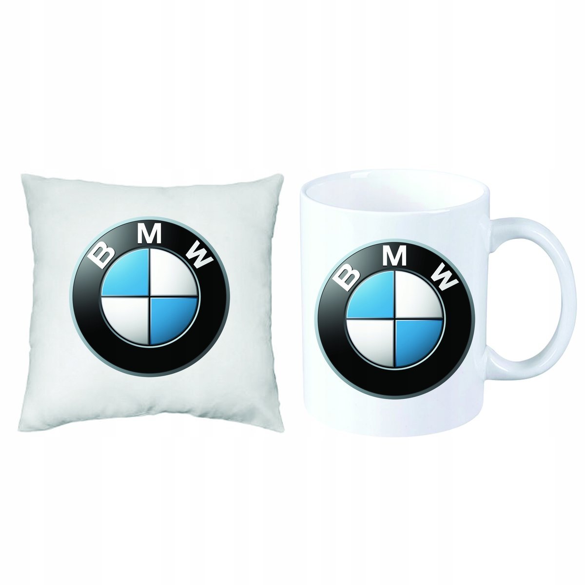 BMW Dla Fana ZESTAW PREZENT PODUSZKA KUBEK + IMIĘ