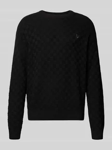 Sweter o kroju regular fit z imitacji dzianiny - Swetry męskie - miniaturka - grafika 1