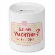 Skarbonki - SKARBONKA PREZENT WALENTYNKI BE MY VALENTINE? z Nadrukiem ze Zdjęciem - miniaturka - grafika 1
