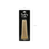 Urodziny dla dorosłych - Party Deco Świeczki urodzinowe złote 12 szt SCD-1-019ME - miniaturka - grafika 1