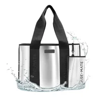 Torby podróżne - Case-Mate Large Travel Tote Bag - Wodoodporna torba podróżna na ramię z etui na telefon (Silver Chrome) - miniaturka - grafika 1