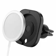 Uchwyty samochodowe do telefonów - SPIGEN Uchwyt samochodowy na telefon Magfit do Apple Magsafe Czarny - miniaturka - grafika 1