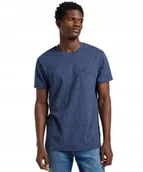 Koszulki męskie - T-shirt Lee ULTIMATE POCKET TEE 112365463 Navy Mele S - miniaturka - grafika 1