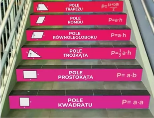 Naklejki na schody: Pola figur - Pomoce naukowe - miniaturka - grafika 1