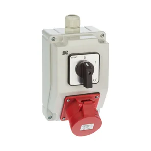 Elektro-Plast nasielsk Zestaw instalacyjny z gniazdem 16A 5P RS-Z (0-1) czerwony 6271-00 6271-00 - Gniazdka elektryczne - miniaturka - grafika 2