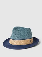 Czapki męskie - Kapelusz słomiany w stylu Colour Blocking model ‘Trilby’ - miniaturka - grafika 1
