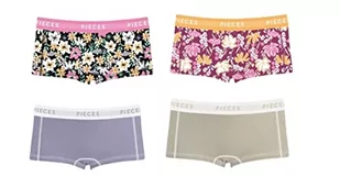 PIECES Majtki damskie, Saszetka różowa/szczegóły: 4-pak, XS - Torby męskie - miniaturka - grafika 1