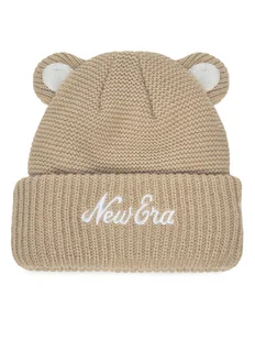 New Era Czapka Teddy Bear Ears Cuff Knit Beanie 60580793 Beżowy - Czapki dla dzieci - miniaturka - grafika 1