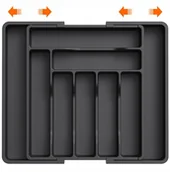 Akcesoria i części AGD - WKŁAD DO SZUFLADY NA SZTUĆCE ORGANIZER ROZSUWANY 33-57 CM BEZ BPA - miniaturka - grafika 1