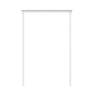 Akcesoria do drzwi - Korona dekoracyjna do ościeżnicy stałej z opaską do drzwi dwuskrzydłowych 90 + 40 Biała Voster - miniaturka - grafika 1